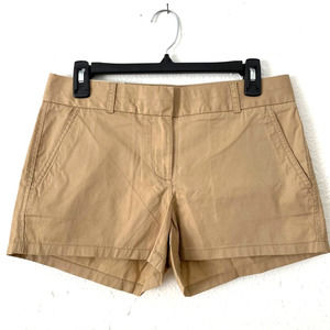 J CREW Chino City Fit Khaki Shorts Size 2